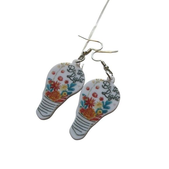 Be the light white Earrings - Picture 2 of 2